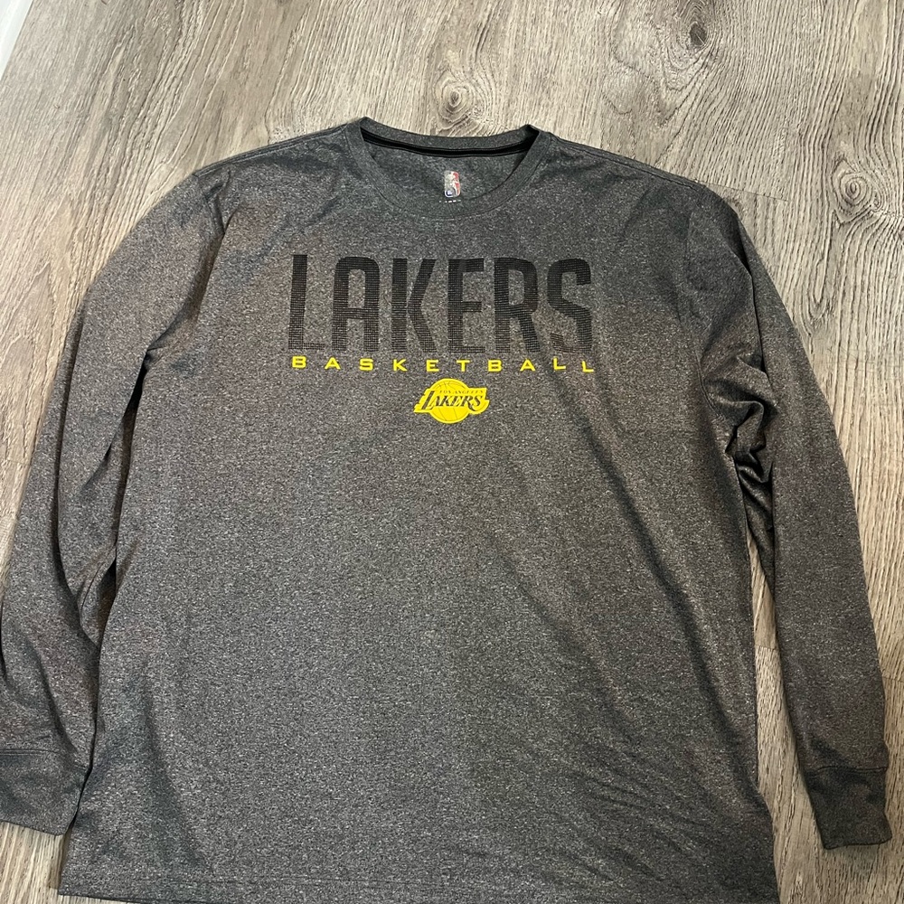 NBA Gray Long Sleeve Tee Lakers